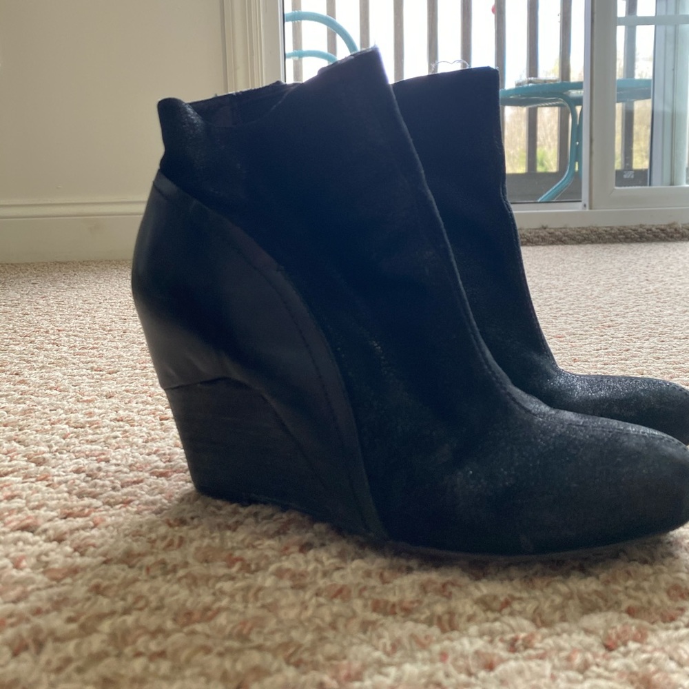 Vince Camuto black booties.  Size 8.